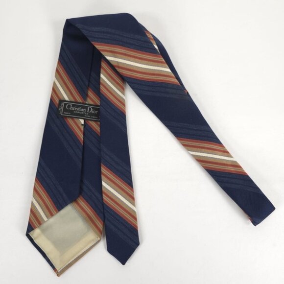 CHRISTIAN DIOR CRAVATES Striped Tie - Picture 7 of 8